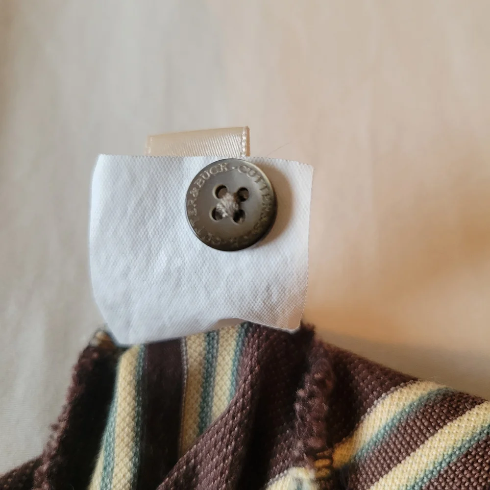Cutter & Buck Brown and Cream Striped Polo - Picture 6 of 8